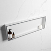 MONDIAZ EASY Nis - 89.5x29.5cm - geschikt voor in- of opbouw - 1 vak - kleur Plata | Talc SW1017076
