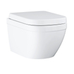 GROHE Euro toiletset compact met spoelrandloos en diepspoel inclusief inbouwreservoir en bedieningspaneel mat chroom SW568392