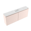 MONDIAZ TURE-DLUX 120cm toiletmeubel Rosee. EDEN wastafel Opalo positie midden. Met 1 kraangat. SW1104519
