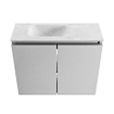 MONDIAZ TURE-DLUX 60cm toiletmeubel Plata. EDEN wastafel Opalo positie links. Zonder kraangat. SW1104473