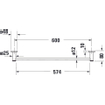 Duravit D code handdoekhouder 60cm chroom GA49409