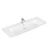 Villeroy & Boch Subway 3.0 meubelwastafel 130x47x17cm Rechthoek 1 kraangat met overloopgat Wit Alpin glans Ceramic+ SW702138