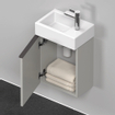 Duravit D-Neo wastafelonderkast 36.4x44x22.2cm Linksdraaiend 1 deur Betongrijs Mat SW640680