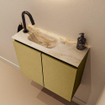 MONDIAZ TURE-DLUX 60cm toiletmeubel Oro. EDEN wastafel Frappe positie links. Met 1 kraangat. SW1102884