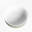 Mondiaz Coss Waskom - 36x36x13cm - rond - opbouw - Solid surface - Army/Talc SW643472
