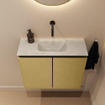 MONDIAZ TURE-DLUX 60cm toiletmeubel Oro. EDEN wastafel Opalo positie midden. Zonder kraangat. SW1104474