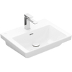 Villeroy & Boch Subway 3.0 wastafel 55x44x16.5cm Rechthoek 1 kraangat met overloopgat Wit Alpin glans Ceramic+ SW701249