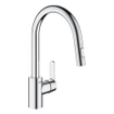 Grohe Get1-gats keukenkraan m. hoge draaibare uitloop m. handdouchevoorsprong 22.3cmchroom SW280652