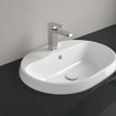 Villeroy & Boch Architectura inbouwwastafel 60x45x17cm Ovaal 1 kraangat met overloopgat Wit Alpin glans Ceramic SW762350