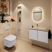 MONDIAZ TURE-DLUX 80cm toiletmeubel Cale. EDEN wastafel Frappe positie midden. Zonder kraangat. SW1102670