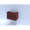 HR badmeubelen Infinity Wastafelonderkast - 80x44.8x55cm - 3D-front - 2 lades - greeploos - terra mat SW873381