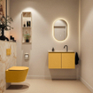 MONDIAZ TURE-DLUX 80cm toiletmeubel Ocher. EDEN wastafel Frappe positie midden. Met 1 kraangat. SW1102869