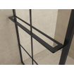 Wiesbaden Maaz inloopdouche met raster en handdoekhouder 900 x 2000 x 10 mm helder glas/mat zwart SW204001