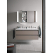 Duravit Ketho 2 wastafelonderbouwkast met 2 laden voor dubbele wastafel 128x48x55cm met grepen antraciet basalt mat SW772217