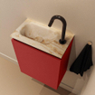 MONDIAZ TURE-DLUX 40cm toiletmeubel Fire. EDEN wastafel Frappe positie links. Met 1 kraangat. SW1102740