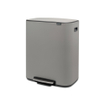 Brabantia Bo Pedaalemmer - 60 liter - kunststof binnenemmer - mineral concrete grey SW1117455