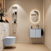 MONDIAZ TURE-DLUX 60cm toiletmeubel Clay. EDEN wastafel Glace positie midden. Met 1 kraangat. SW1103243