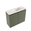 MONDIAZ TURE-DLUX 60cm toiletmeubel Army. EDEN wastafel Frappe positie rechts. Met 1 kraangat. SW1102648