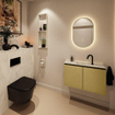 MONDIAZ TURE-DLUX 80cm toiletmeubel Oro. EDEN wastafel Ostra positie midden. Met 1 kraangat. SW1104945