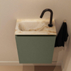 MONDIAZ TURE-DLUX 40cm toiletmeubel Army. EDEN wastafel Frappe positie links. Met 1 kraangat. SW1102673