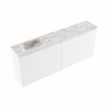 MONDIAZ TURE-DLUX 120cm toiletmeubel Talc. EDEN wastafel Glace positie links. Zonder kraangat. SW1103147