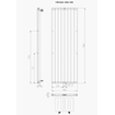 Plieger Perugia designradiator verticaal middenaansluiting 1806x608mm 1070W zandsteen 7252825