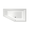 Xenz Society 160 ligbad - 160x90cm - met overloop - zonder afvoer - Hoekopstelling rechts - Acryl - glans Wit SW103350