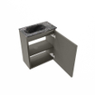 MONDIAZ TURE-DLUX 40cm toiletmeubel Smoke. EDEN wastafel Lava positie links. Met 1 kraangat. SW1104095