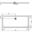 Ideal Standard Ultraflat Solid douchebak rechthoekig 180x80x3cm betongrijs SW97443