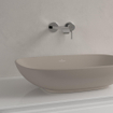 Villeroy & Boch Loop & Friends Opzetwastafel - 56 x 38 x 12 cm - Almond CeramicPlus - met overloop SW644127