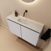 MONDIAZ TURE-DLUX 80cm toiletmeubel Cale. EDEN wastafel Opalo positie midden. Zonder kraangat. SW1104234