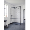 Riho Grid L Douchewand - 200x90x30cm - zwart SW258605