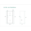 Wiesbaden nisdeur met profiel 700x2020 8mm NANO rookglas SW373605