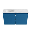 MONDIAZ TURE-DLUX 80cm toiletmeubel Jeans. EDEN wastafel Opalo positie links. Zonder kraangat. SW1104357