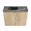 MONDIAZ TURE-DLUX 60cm toiletmeubel Washed Oak. EDEN wastafel Lava positie links. Met 1 kraangat. SW1104111