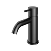Hotbath Cobber lage wastafelmengkraan met gebogen uitloop zonder waste zwart chroom SHOWROOMMODEL SHOW23333
