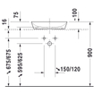 Duravit Cape cod opzet wastafel 40.5x50cm zonder kraangat wit 0293441