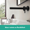 Hansgrohe Finoris afbouwset voor inbouw wastafelmengkraan 1- hendel Mat zwart SW651252