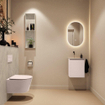 MONDIAZ TURE-DLUX 40cm toiletmeubel Rosee. EDEN wastafel Opalo positie links. Zonder kraangat. SW1104485