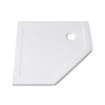 Saniclass Diamond Douchebak - 90x90x4cm - vijfhoek - wit SW1188