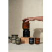 Wellmark Geurkaars Groot bruin glas Cedarwood tekst LIGHT MY FIRE Black label SHOWROOMMODEL SHOW23488