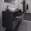 Duravit D-Neo wastafelonderkast 140x66.4x55cm 4 lades Grafiet Mat SW641275