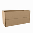 Mondiaz TENCE wastafelonderkast - 110x45x50cm - 2 lades - uitsparing rechts - push to open - softclose - Oro SW1016317