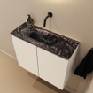 MONDIAZ TURE-DLUX 60cm toiletmeubel Talc. EDEN wastafel Lava positie midden. Zonder kraangat. SW1103601