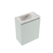 MONDIAZ TURE-DLUX 40cm toiletmeubel Greey. EDEN wastafel Glace positie links. Zonder kraangat. SW1103299