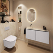 MONDIAZ TURE-DLUX 100cm toiletmeubel Cale. EDEN wastafel Ostra positie links. Zonder kraangat. SW1104751