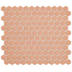 The Mosaic Factory Hexagon mozaïektegel - 26x30cm - wand en vloertegel - Zeshoek/Hexagon - Porselein Royal Peach Mat SW1015067