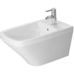 Duravit DuraStyle wandbidet 37x62cm met overloop met kraangat met wondergliss wit SW54178