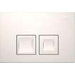 Geberit Delta50 bedieningsplaat, 2-toets spoeling frontbediening voor toilet 24.6x16.4cm wit 0701182