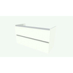 Nemo Start badkamermeubelset - 120x65x49.5cm - 2 lades - greeploos - 2 wasbakken wit glans - 2 kraangaten - met spiegel - MDF standard white SW911707
